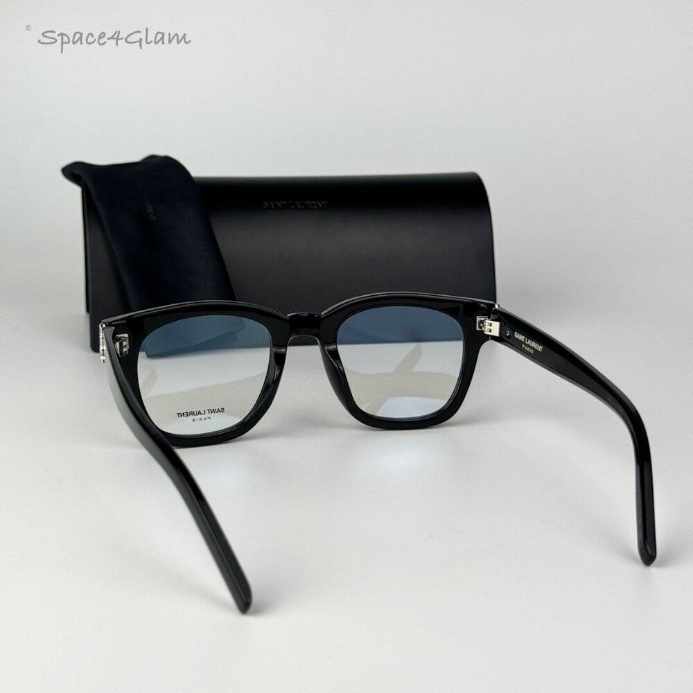 NEW Saint Laurent SLM124 OPT 001 Black Demo Cat Eye Unisex Eyeglasses - Picture 8 of 10